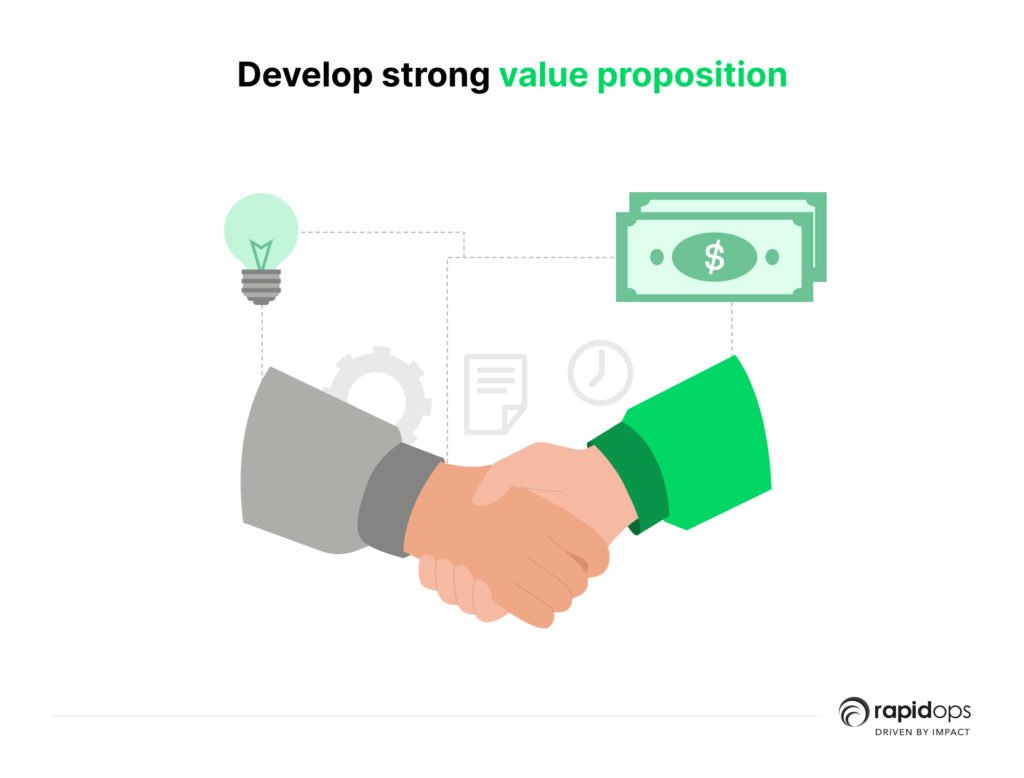 Develop strong value proposition